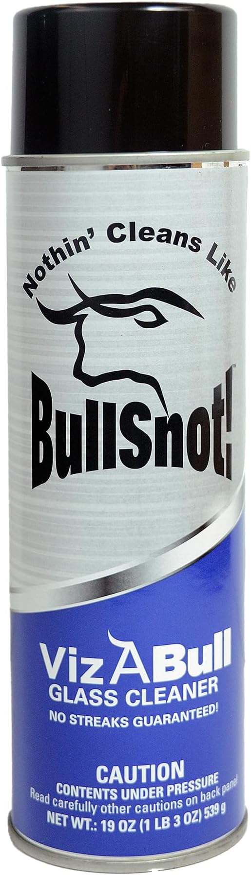 VizABull Glass Cleaner Foam Spray, Streak-Free for Car Windshield, Mirror, Window Cleaning - Heavy Duty for Auto Exterior - Ammonia-Free, No Drip, Quick Dry - 19 Fl Oz, 1 Can