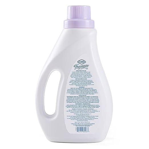 Clorox Fraganzia Liquid Laundry Fabric Softener, Lavender with Eucalyptus Scent - Laundry Odor Eliminator, Wrinkle Reducer and Static Reducer, 40 Fl Oz - 6 Pack