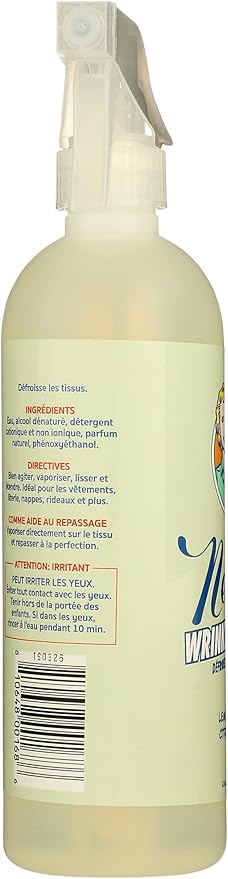 Nellie's All Natural Wrinkle-B-Gone Lemongrass Scent, Certified Organic, 16 Ounce (Pack of 6)