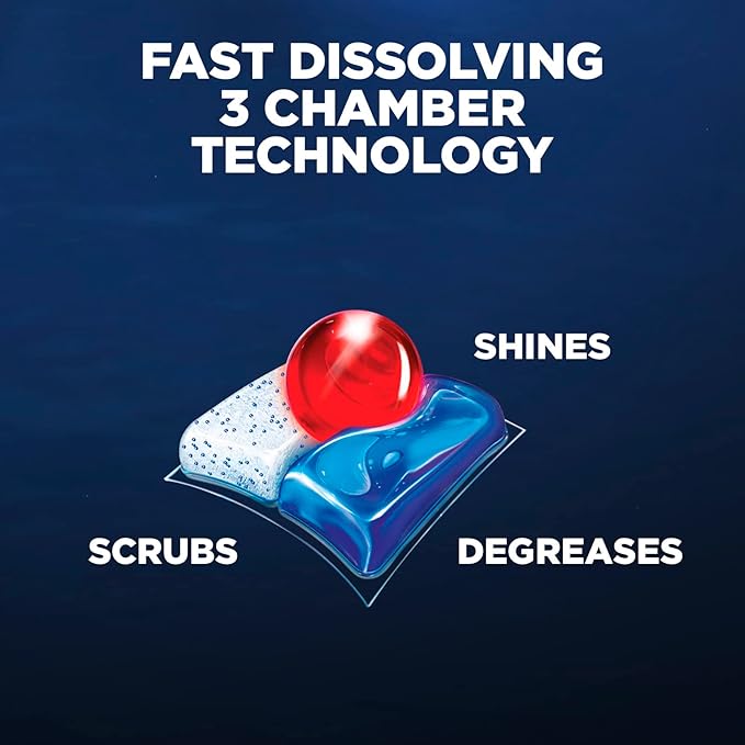 Finish - Quantum with Activblu Technology - 50ct - Dishwasher Detergent - Powerball - Ultimate Clean and Shine - Dishwashing Tablets - Dish Tabs-(Packaging May Vary)