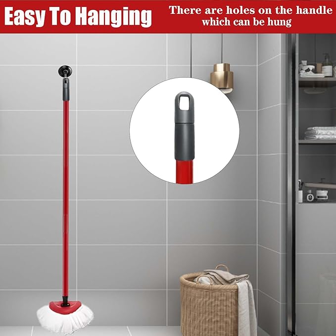 Mop Handle for Ocedar, Spin Mop Handle for O Cedar 4-Section 28.5-to-55inch Mop Replacement Stick Compatible with Ocedar Easy Wring Mop Refills Germany Screw Joint