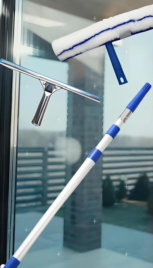 Squeegee Adapter, Changes The Threaded Tip to a Standard Friction Taper Fit, Blue 2pc
