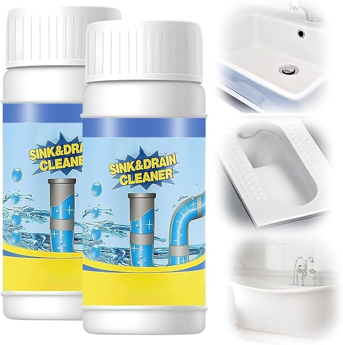 Sink and Drain Cleaner, 2026 New Multi-functional Sink and Drains Cleaner Powder Cleaning, Sink Cleaner for Kitchen and Pipes Cleaning Tool (2 PCS)