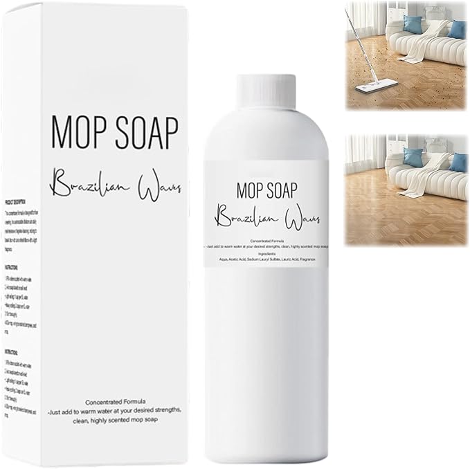 Brazilian Waves Mop Soap,New Mop Soap for Floor Cleaning, Multisurface Bathroom & Kitchen Cleaner Supplies (120ML)