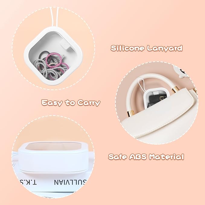 Hair Tie Organizer, Small Portable Hair Accessories Storage Can Be Stackable Or Hung On The Wall, Small Items Holder Hair Tie Organizer for Jewelry Hair Stuff Hair Clip Cotton Swab