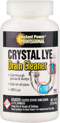 Instant Power Professional Crystal Lye Drain Cleaner, Drain Clog Remover Made of Pure Lye Crystals