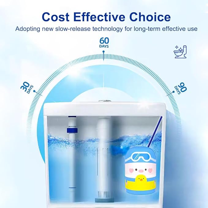 Toilet Bowl Cleaner, 3 Pack Automatic Toilet Cleaner Bottle, Long-Lasting Deep Cleaning & Deodorized, Blue Ocean Scent
