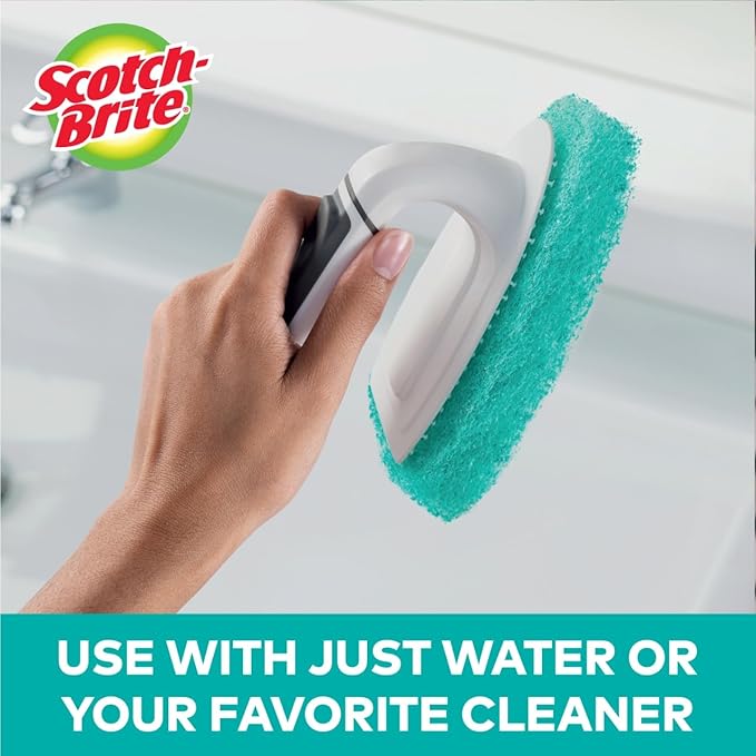 Scotch-Brite Non-Scratch Tub & Tile Scrubber Refill Pads,6 Count (Pack of 2)