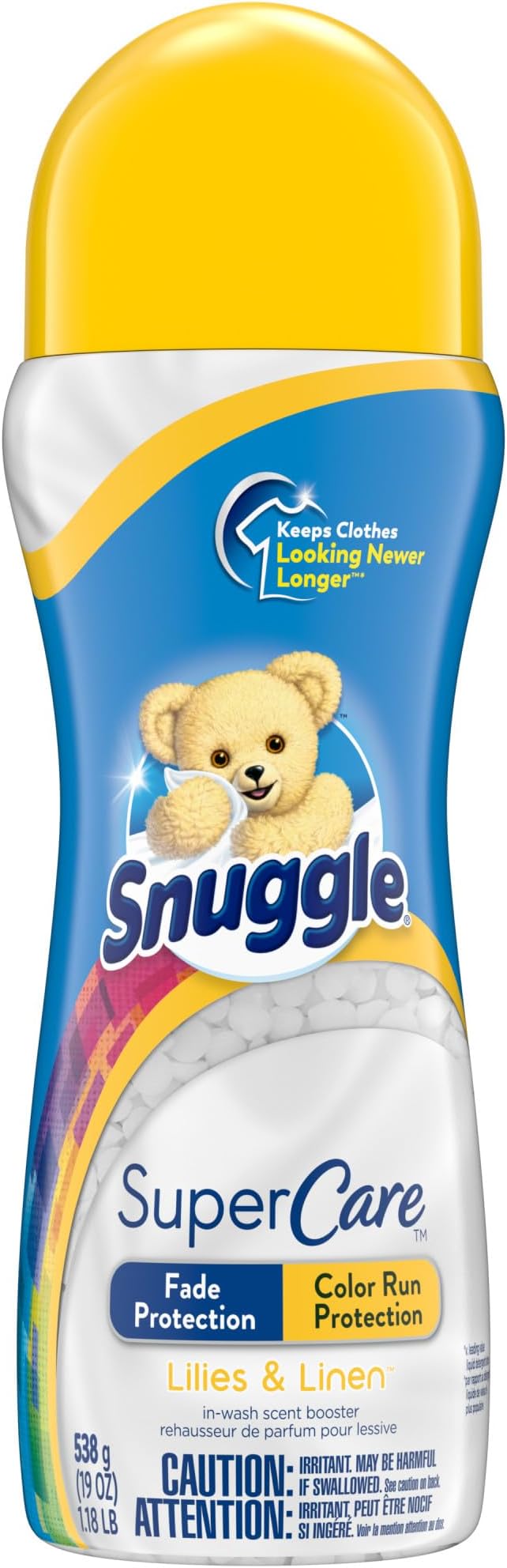 Snuggle SuperCare in-Wash Scent Booster, Lilies and Linen, Fade Protection and Color Run Protection, 19 Ounce