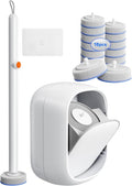 Disposable Toilet Cleaning System - Toilet Wand Kit with 18 High-Performance Refills, Wall Mounted Brush and Holder for Deep Cleaning Bathroom (Brush + 18 Refills)