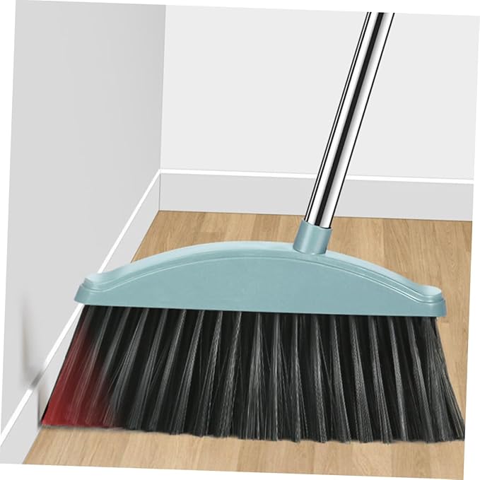 Cabilock Long Handle Broom and Dustpan for Home Cleaning Ergonomic Lightweight Design Seamless Floor Fit for Tile Non Damaging Sweeping Accessories in Light Combo