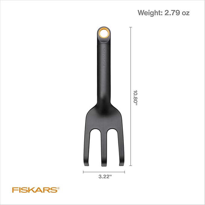 Fiskars Eco Cultivator with Wide Angled Tines, Ergonomic Handle, UV Resistance, Ideal for Loosening Soil and Removing Weeds