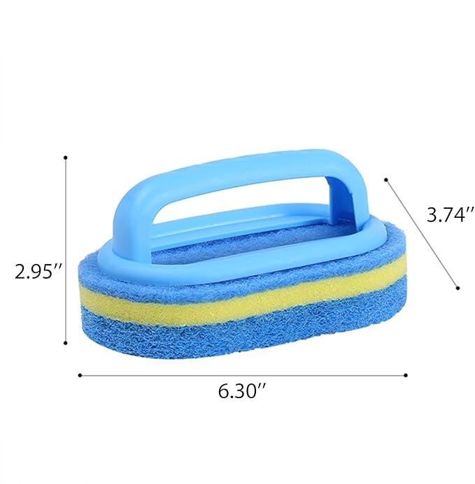 Cleaning Brush, Thick Scrubber for Non-Stick Cookware, Kitchen Pot and Pan Cleaner with Ergonomic Grip