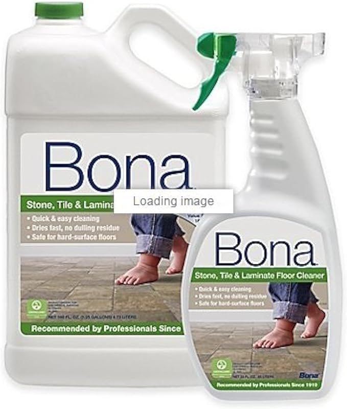 Bona 160 oz. Stone, Tile, and Laminate Floor Cleaner Refill with 22 oz. Bonus Spray Bottle