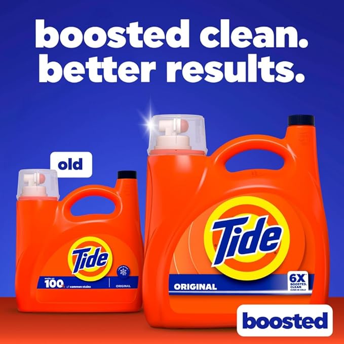 Tide Laundry Detergent Liquid, Original Scent, 80 Loads, 105 FL OZ, Works on 100% of Common Stains, Laundry Soap, Liquid Laundry Detergent