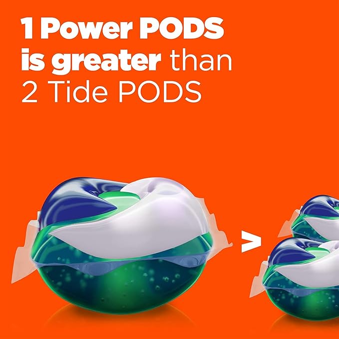 Tide Pods 76 pacs, Heavy Duty 10 X Power Pods, Hygienic Clean High efficiency (he) Laundry Detergent, 3.48kg/7.62 lb/122 oz