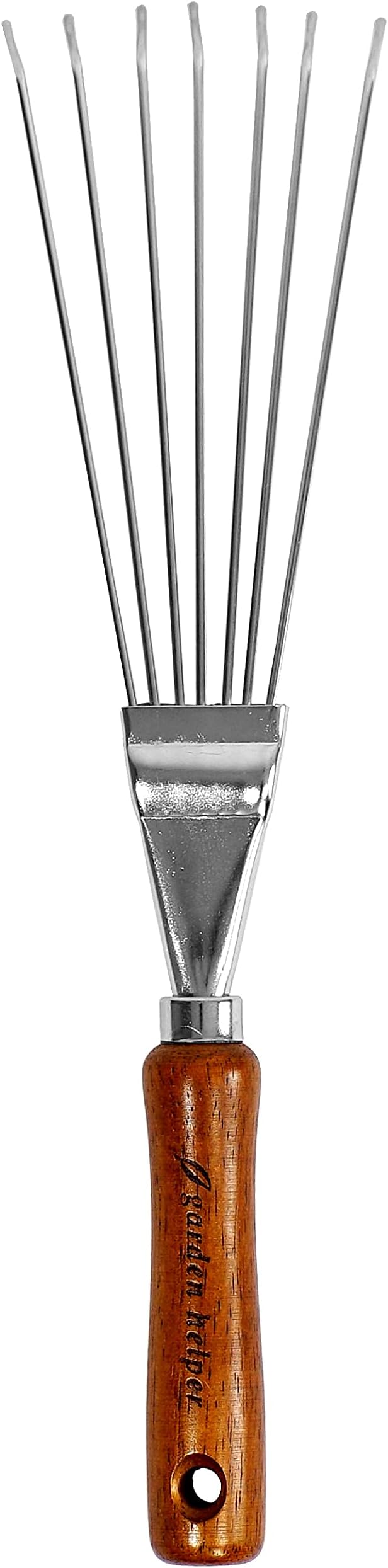 Japanese Hand Rake Garden Tool - Japanese Steel with Wood Handle - Small Rake for Leaves, Handheld Garden Cleaning Tool - Made in Japan