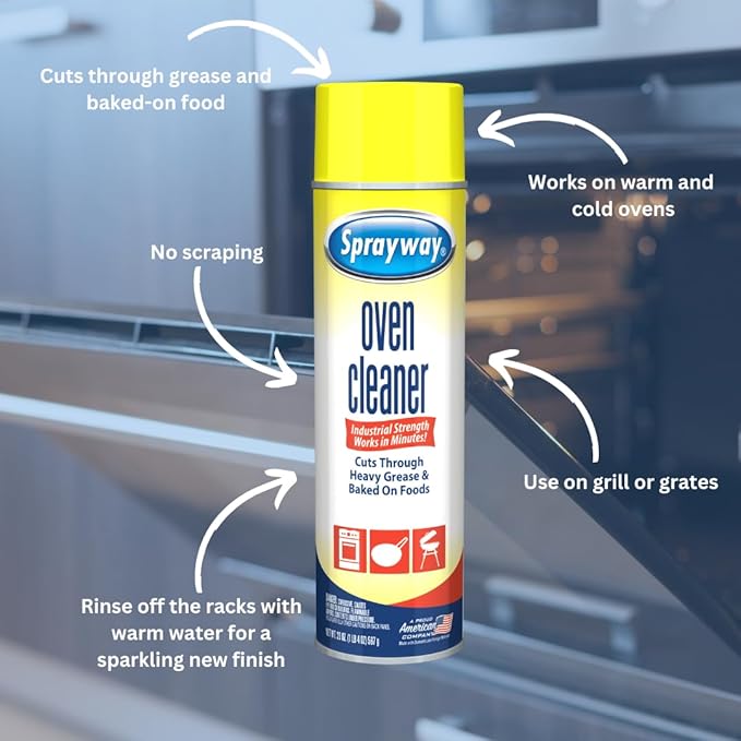 Sprayway Heavy-Duty Oven & Grill Cleaner, Removes Oil & Grease, 20 Oz, 1.25 Pound (Pack of 1), 20 Fl Oz (SW824R)
