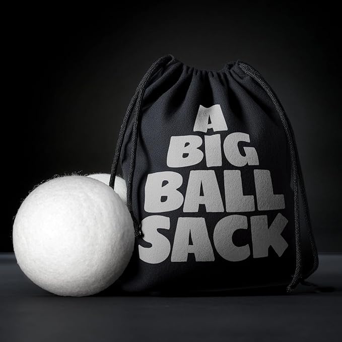 XXL 4in Wool Dryer Balls – Twice The Size of XL | 100% Organic New Zealand Wool | Shorten Drying Time | Reduce Static & Wrinkles Fast (by BigWoolBalls)