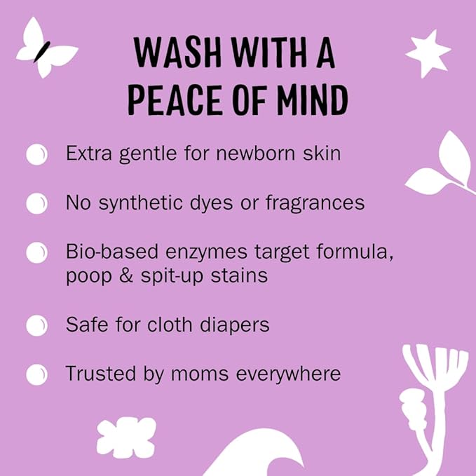Molly's Suds Baby Liquid Laundry Detergent | Removes Formula, Poop & Spit-Up Stains | Extra Gentle for Infants, Babies, Toddlers (Sweet Baby Shea, 100 Loads)