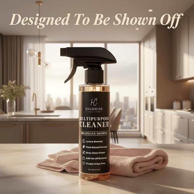 Highrise Brazilian Waves Multipurpose Cleaner, Highly Scented, Plant-Based, Biodegradable, USA Made, All Purpose Spray - Inspired By R&W, Mississippi Candle Company, Blyss Mop Soap Brazilian Waves