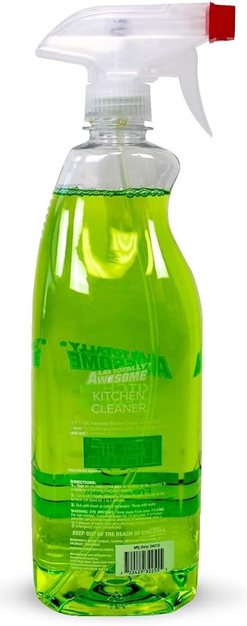 La's Totally Awesome Daily Kitchen Cleaner Spray, For Sink, Cooktop, Oven and more, Plant-Derived Formula, 32 Fl Oz (Pack of 6)