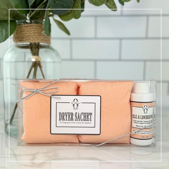 Le Blanc® White Flowers Double Pack Dryer Sachet - Luxury Scented Fabric Sachet for Your Dryer (1 Pack)