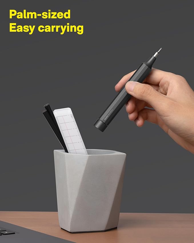 HOTO 24 in 1 Multi Bit Mini Screwdriver Set Magnetic, Manual Precision Screwdriver Set, EDC Pen Screwdriver for Eyeglasses, Electronics, Watches, Phones, Laptops, Cameras, Gadgets for Men, Slate Grey