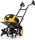Mellif 40V Cordless Garden Tiller/Cultivator Compatible with Dewalt 20v Max Battery (Tool Bare) 14.2'' Width 8.7'' Depth 16 Steel Tines, Electric Rototiller Brushless Foldable with Adjustable Wheels