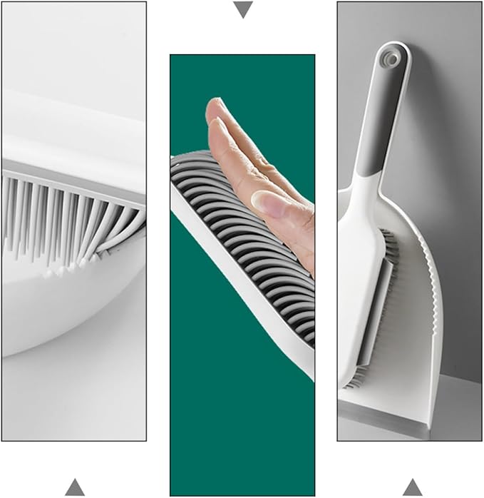 2 Pcs Multi-use Broom and Dustpan Set with Hard Bristles, Mini Cleaning Tools for Home and Kitchen Dust Removal, Practical Handheld Sweeping Accessories