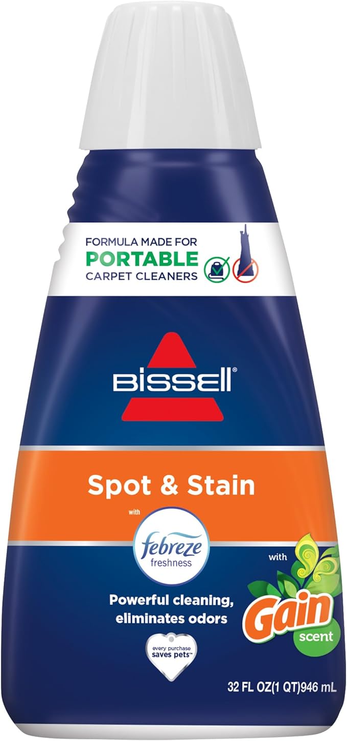 Bissell® Spot & Stain with Febreze + Gain Original Scent Formula for Little Green Devices,Portable Carpet Cleaners (3968),(Pack of 2)