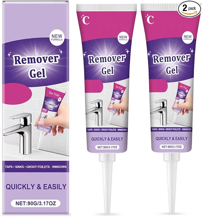 Household cleaning gel, removes dirt and odors, suitable for bathroom and kitchen tile grout, strong penetration, safe formula, won't damage surfaces (2-pack) (1)
