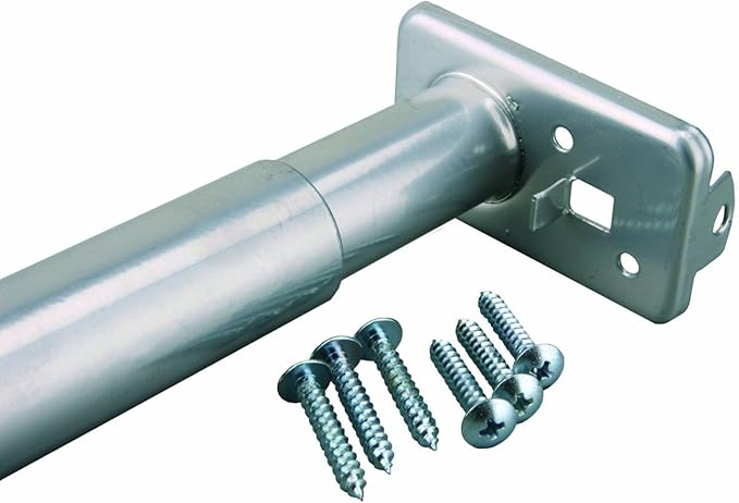 Closet-Pro by John Sterling HD RP0022-72/120 Adjustable Closet Rod, 72-Inch to 120-Inch, Platinum