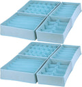 Dresser Drawer Organizer 8 Pack Clothes Underwear Sock Storage Dark Gray Drawer Dividers Blue Foldable Closet Organizer Storage Box Dresser Drawer Organizers