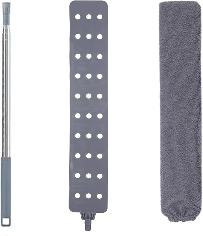 Retractable Gap Dust Cleaner Flat Duster for Under Appliances Household Cleaning Tools for Cleaning Under Appliances Furniture Couch Fridge 55.12icnh Gray