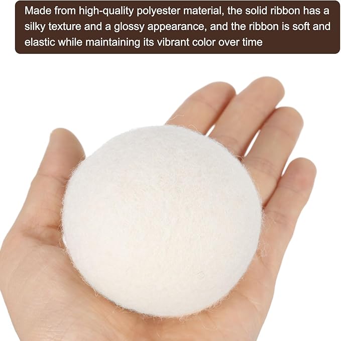 uxcell 4 Pcs Wool Dryer Balls, 2.4 Inches Wool Laundry Dryer Balls for Reducing Clothing Static and Wrinkles, White