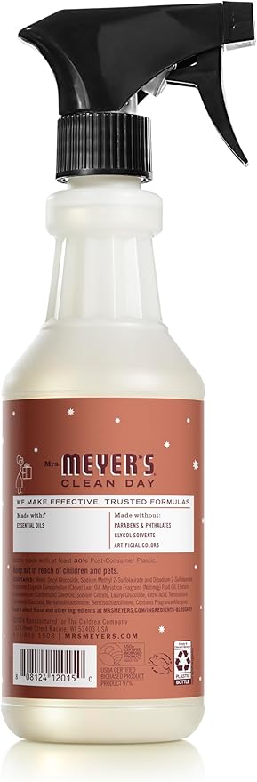 Mrs. MEYER'S CLEAN DAY Multi-Surface Everyday Cleaner, Gingerbread Scent, 16 Fl Oz Bottle, (Pack of 2)