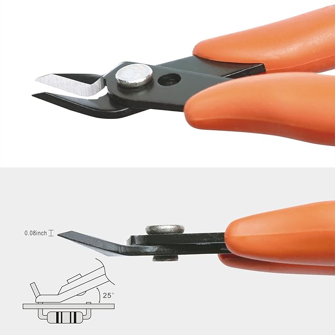 KATA Micro Wire Cutters Pliers: Precision Flush Cutter Tools for Jewelry Making Craft- 5-Inch Small Zip Tie Cutter Nippers - Mini Wire Side Cutting Snips for Electronics, Hobby Plastic Models, Gundam