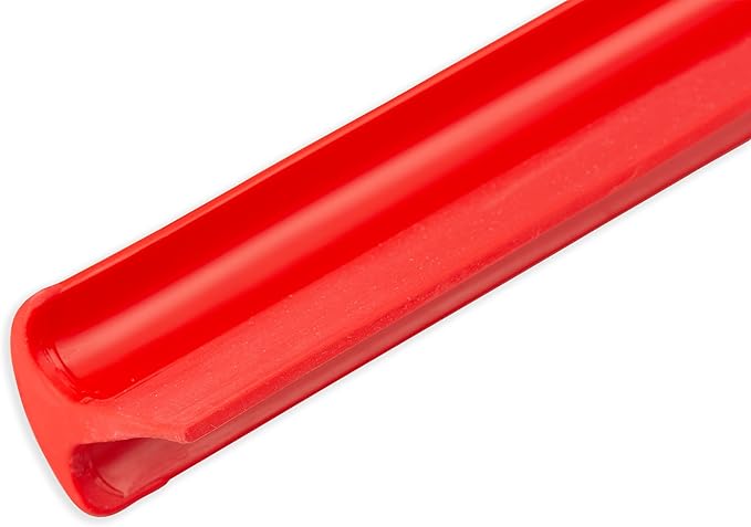 SPARTA 24" Floor Squeegee Replacement Head, Seamless Rubber with Rust-Free Plastic Frame for HACCP Compliance, Heavy-Duty Industrial Use, Thermoplastic Rubber, 24 Inches, Red