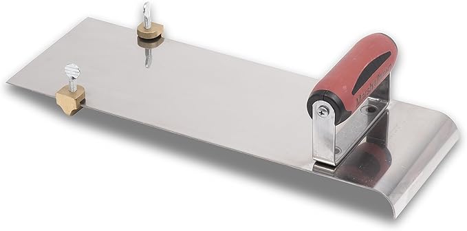 MARSHALLTOWN Stainless Steel Hand Edgers w/Adjustable Groover, 10mm Radius, 13mm Groove Depth, Made in the USA, 3488D