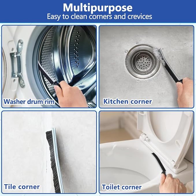 6 Pcs Washing Machine Cleaning Brush Kits, Front Load Washer Cleaner Brushes Tools - 1 Pcs Drum Laundry Cleaning Brush and 5 Pcs Crevice Cleaning Brushes for Lint, Tight Spaces and Washer Rubber Seal