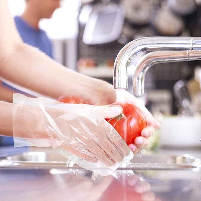 Teivio Disposable Gloves, Plastic Gloves for Kitchen Cooking Cleaning Food Handling