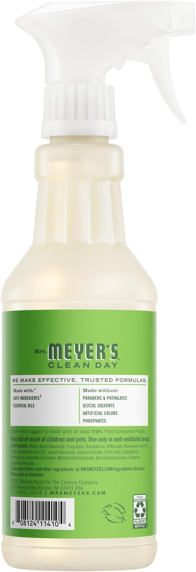 MRS. MEYER'S CLEAN DAY Multi-Surface Everyday Cleaner, Fresh Cut Grass Scent, 16 Fl Oz Bottle