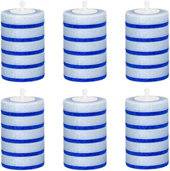 30 Ct Toilet Bowl Wand Refills - Disposable Scrub Pads 5X Cleaning Power Disinfecting Replacement Heads Compatible with Most Toilet Wand Systems Multi-Surface Bathroom Cleaner for Toilet Sink Bathtub