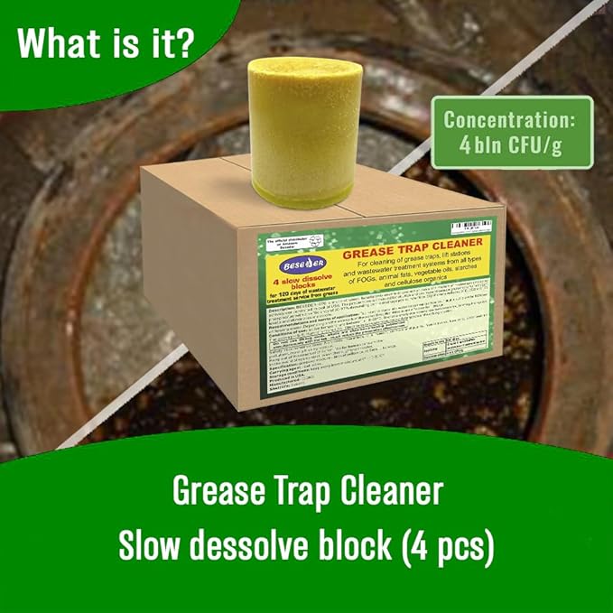 Grease Trap Cleaner (4 blocks x 1 pound = 4 pounds)