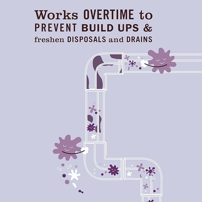 MRS. MEYER'S CLEAN DAY Probiotic Drain Maintenance Liquid,Lavender,Freshens Disposals and Drains,32 Fl Oz,(Pack of 2)