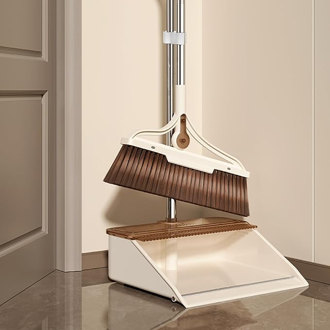 2pcs Double Clamp Broom and Dustpan Connector Set, Secure Cleaning Pole Clamp Accessories for Household Sweeping Tools, Sturdy Dustpan Handle Clip for Home and Office Use