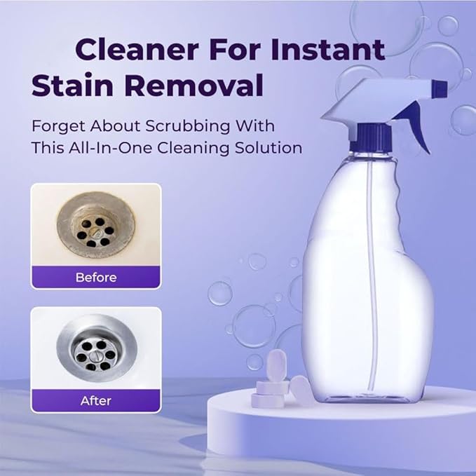 Spray Oven Cleaner, Clean Spray Cleaner for Ovens, All-Purpose Cleaners for Grill, Home, Kitchen, Bathroom, Multi-surface Cleaners with Concentrated Cleaning Tablets(30pcs)