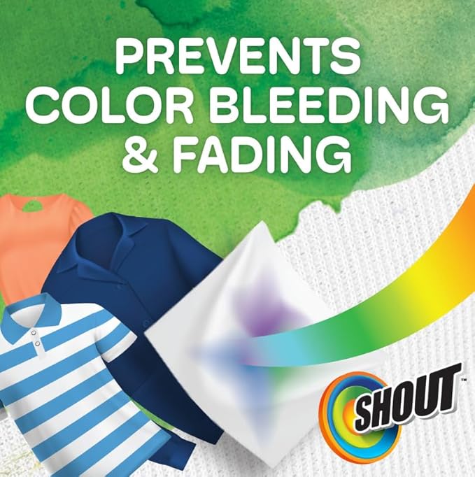 Shout Color Catchers for Laundry, Allow Mixed Washes, Prevents Color Runs and Maintains Original Clothing, 72 Count - Pack of 2 (144 Total Sheets)