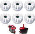 6Pcs Spin Mop Replacement Parts, Spin Mop Bucket Clutch Bearing Gear Replacement Compatible with Ocedar, One Way Bearing Bucket Gears Pedal Repair Replacement for Vileda and More Rotation Mop